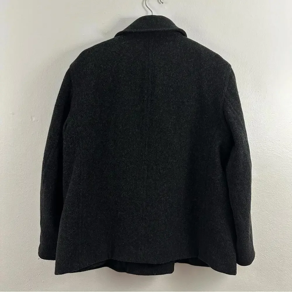 J. Crew Women’s Grey Wool Blend Button Down Thinsulate Coat Size M